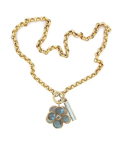 Gem Flower & Ladder Charm, Large