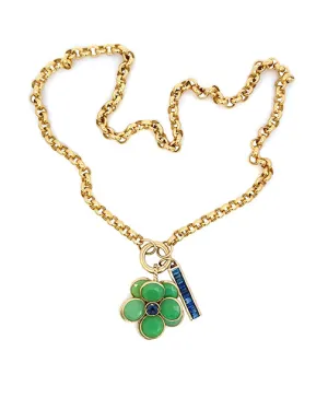 Gem Flower & Ladder Charm, Large