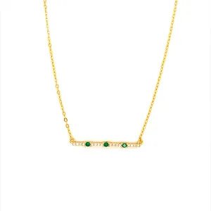 Gemma Gemstone Bar Necklace