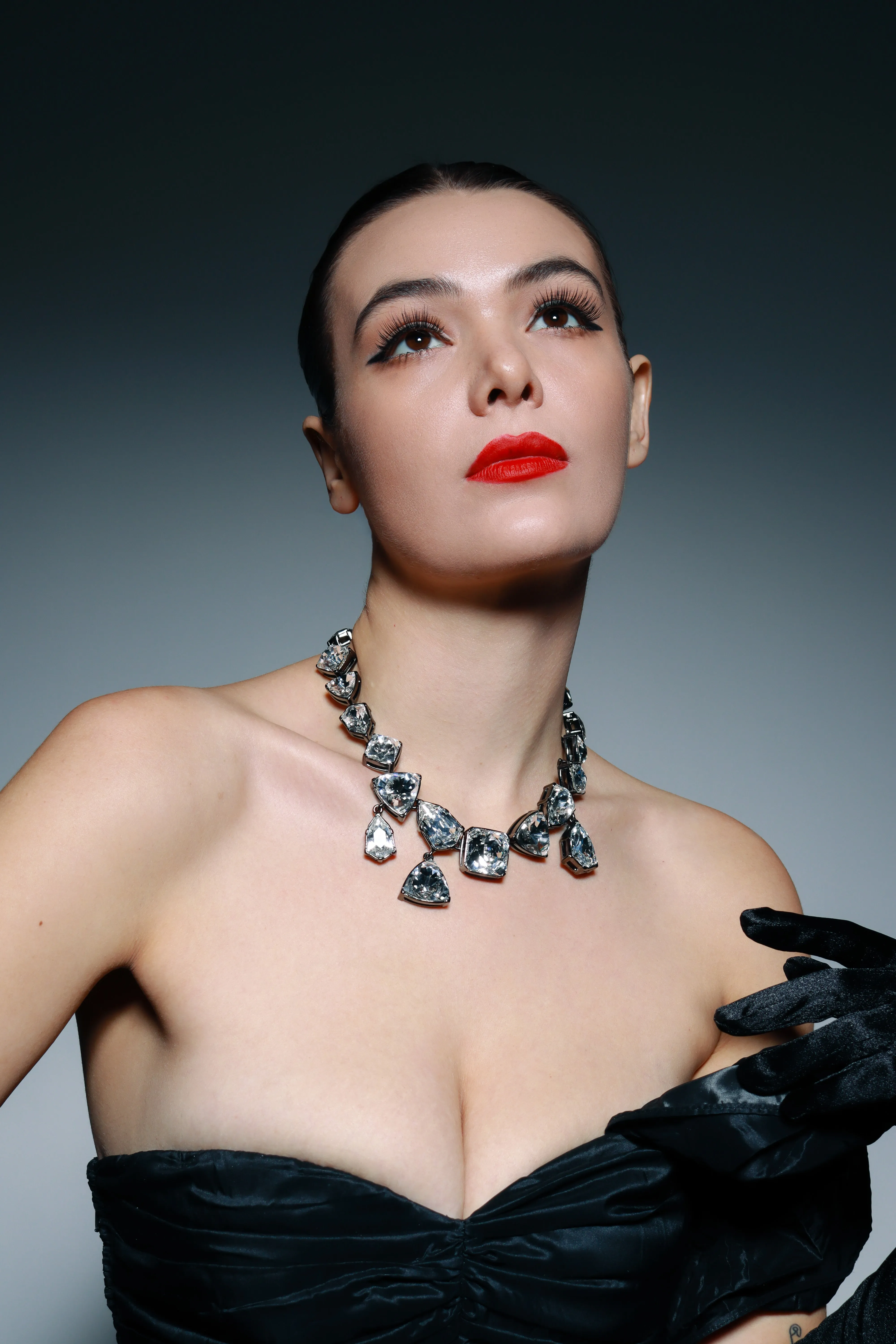 Geo Chunky Crystal Collar Necklace