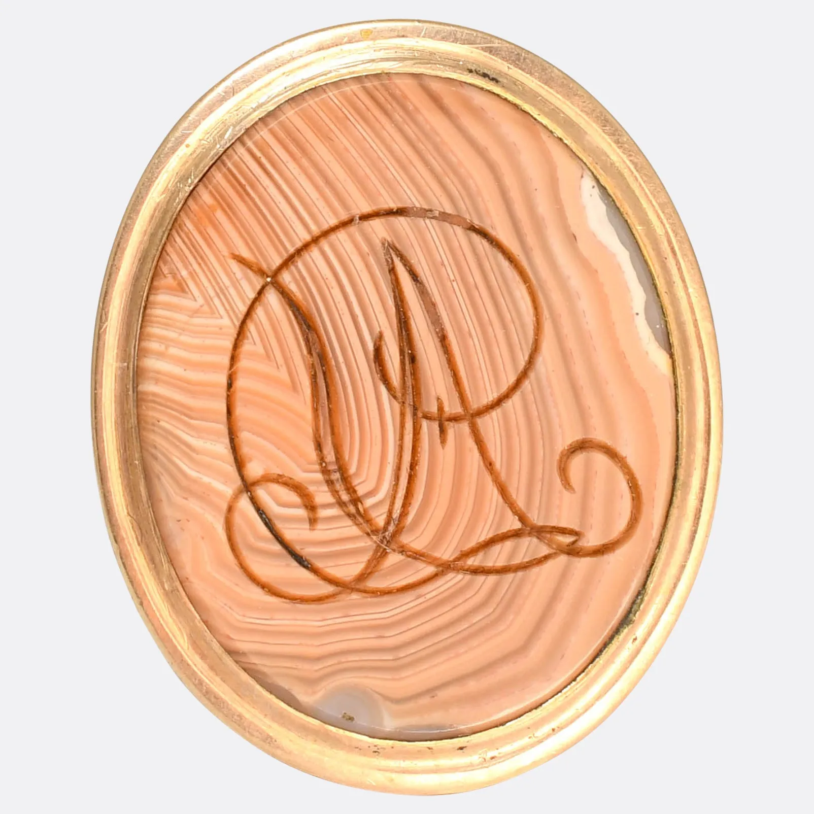 Georgian Agate "A.L" Monogram Intaglio Fob