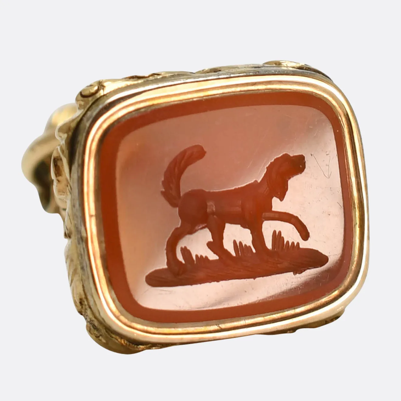 Georgian Carnelian “Man’s Best Friend” Dog Seal Fob Pendant Michelle Taylor