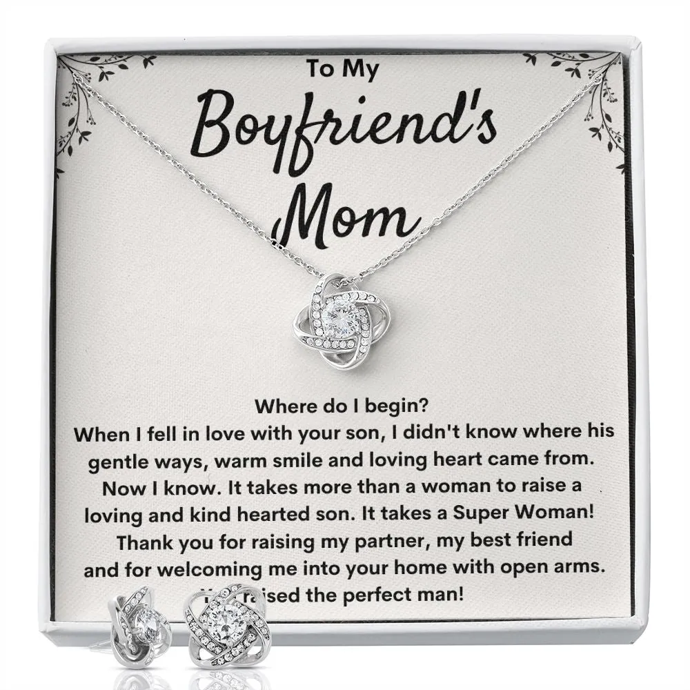 Gift for Boyfriend's Mom - Love Knot Earring Set - Where Do I Begin
