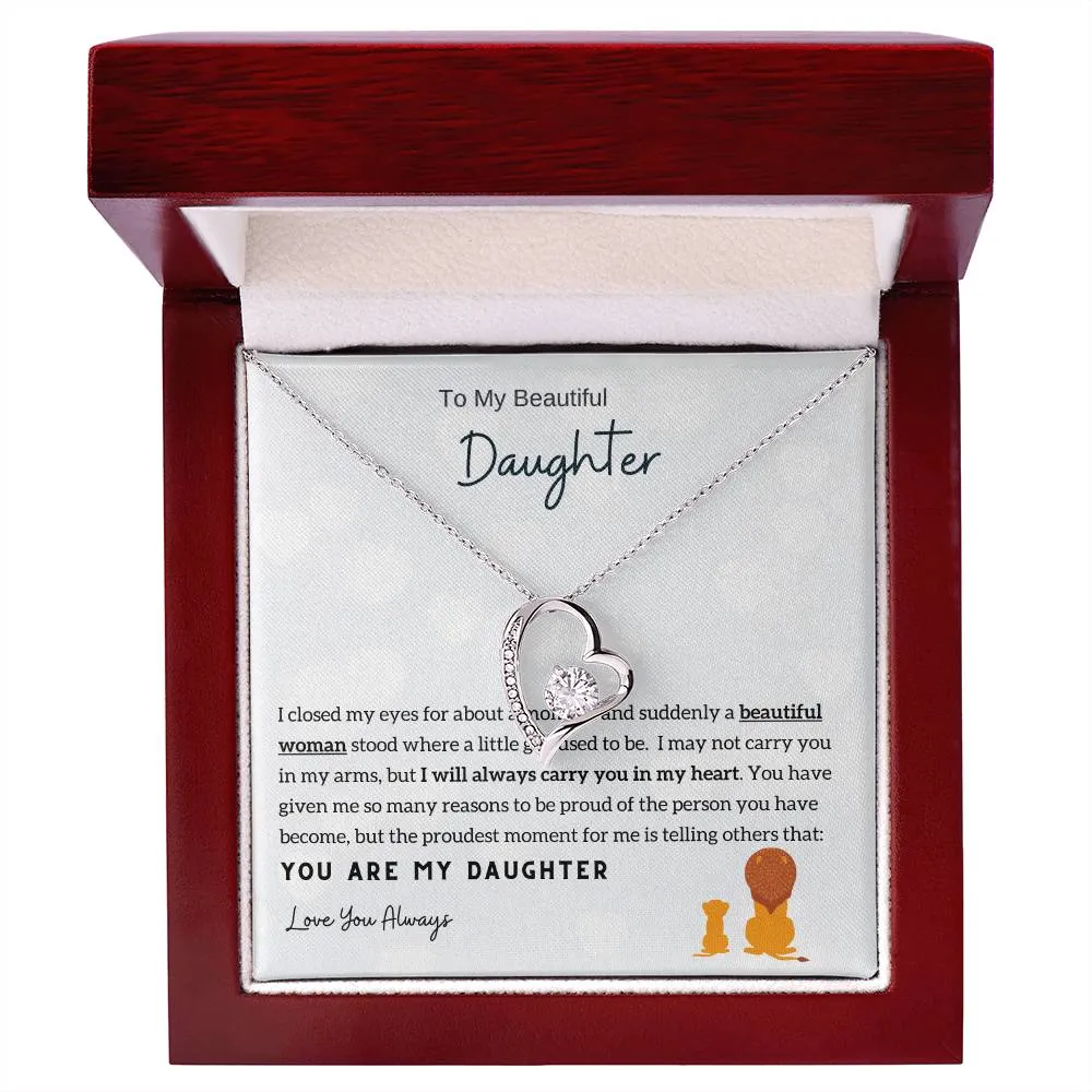 Gift From Dad , Daughter Necklace Gift from Dad, Daughter Necklace, 14k White Gold , Top Gift for Daughter