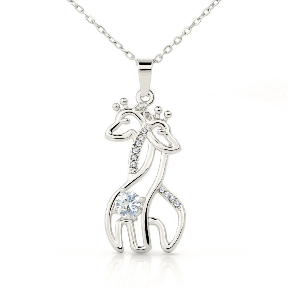 Giraffe Pendant Mother Daughter Necklace, Gift for Daughter,