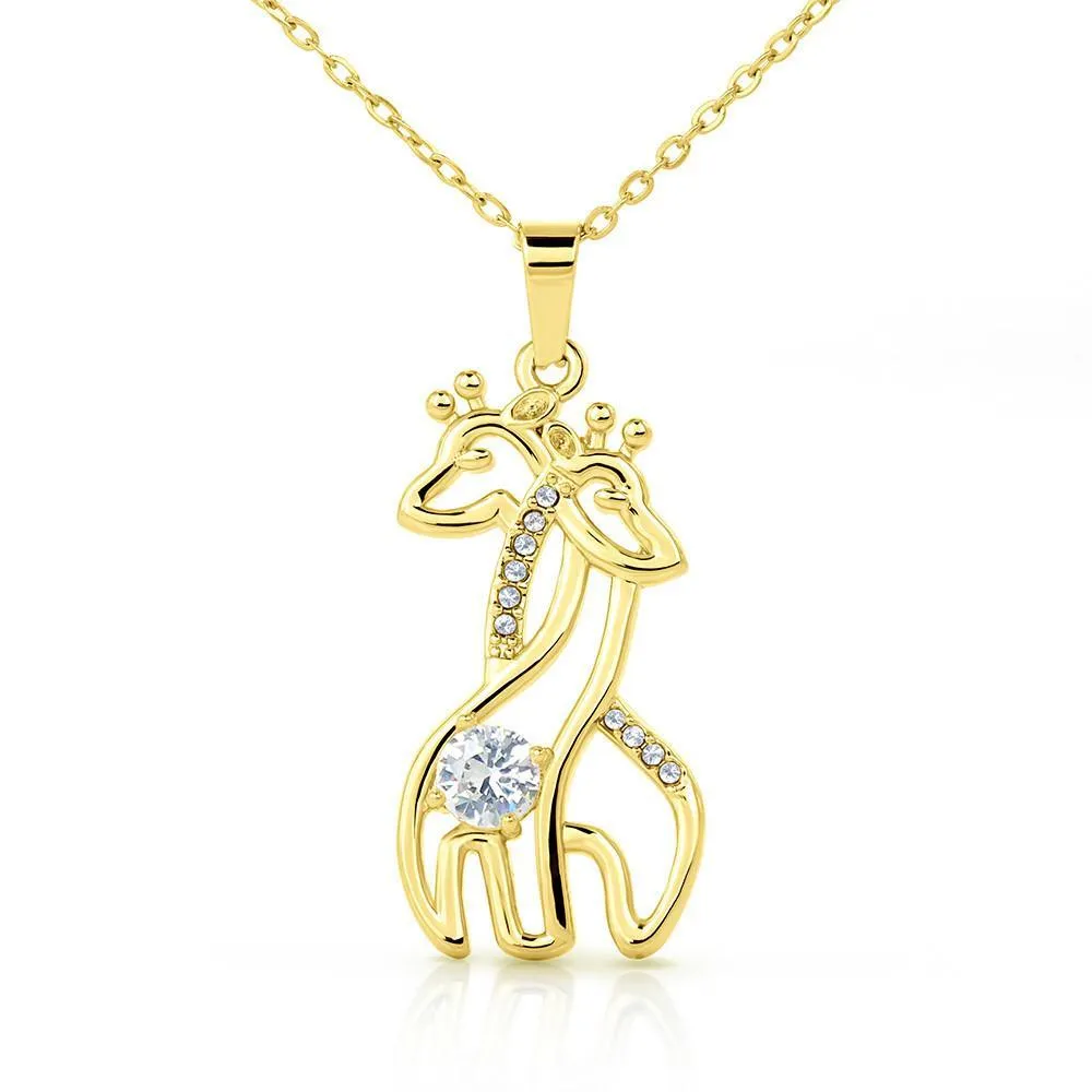 Giraffe Pendant Mother Daughter Necklace, Gift for Daughter,