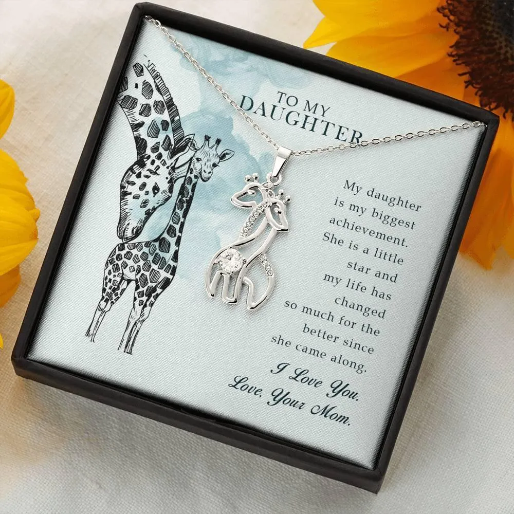 Giraffe Pendant Mother Daughter Necklace, Gift for Daughter,