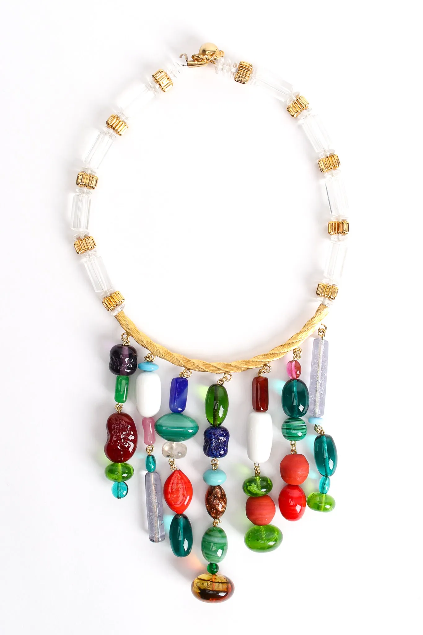 Glass Bead Waterfall Necklace