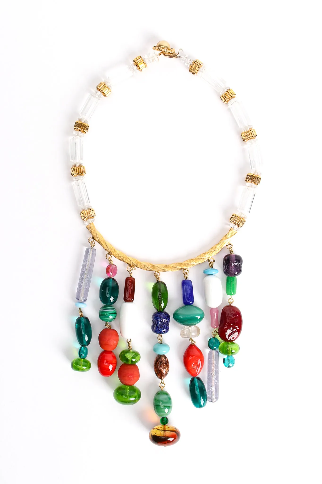 Glass Bead Waterfall Necklace