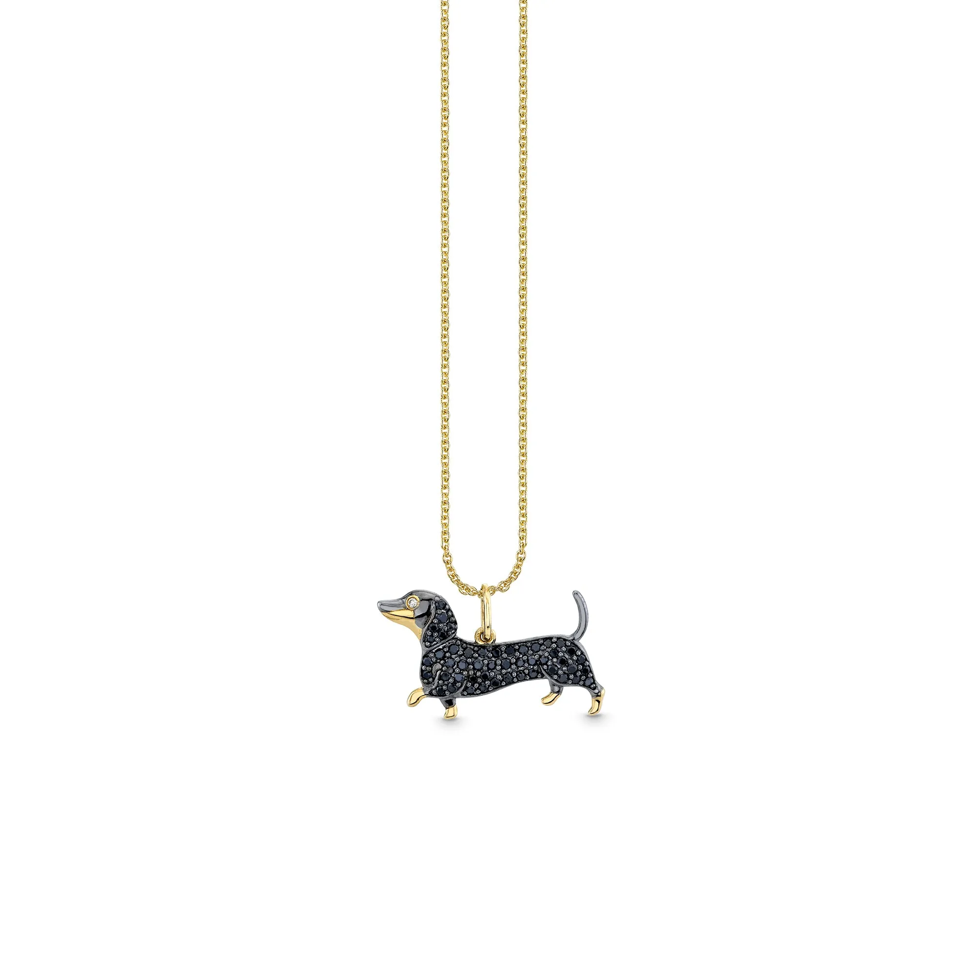 Gold & Diamond Dachshund Charm