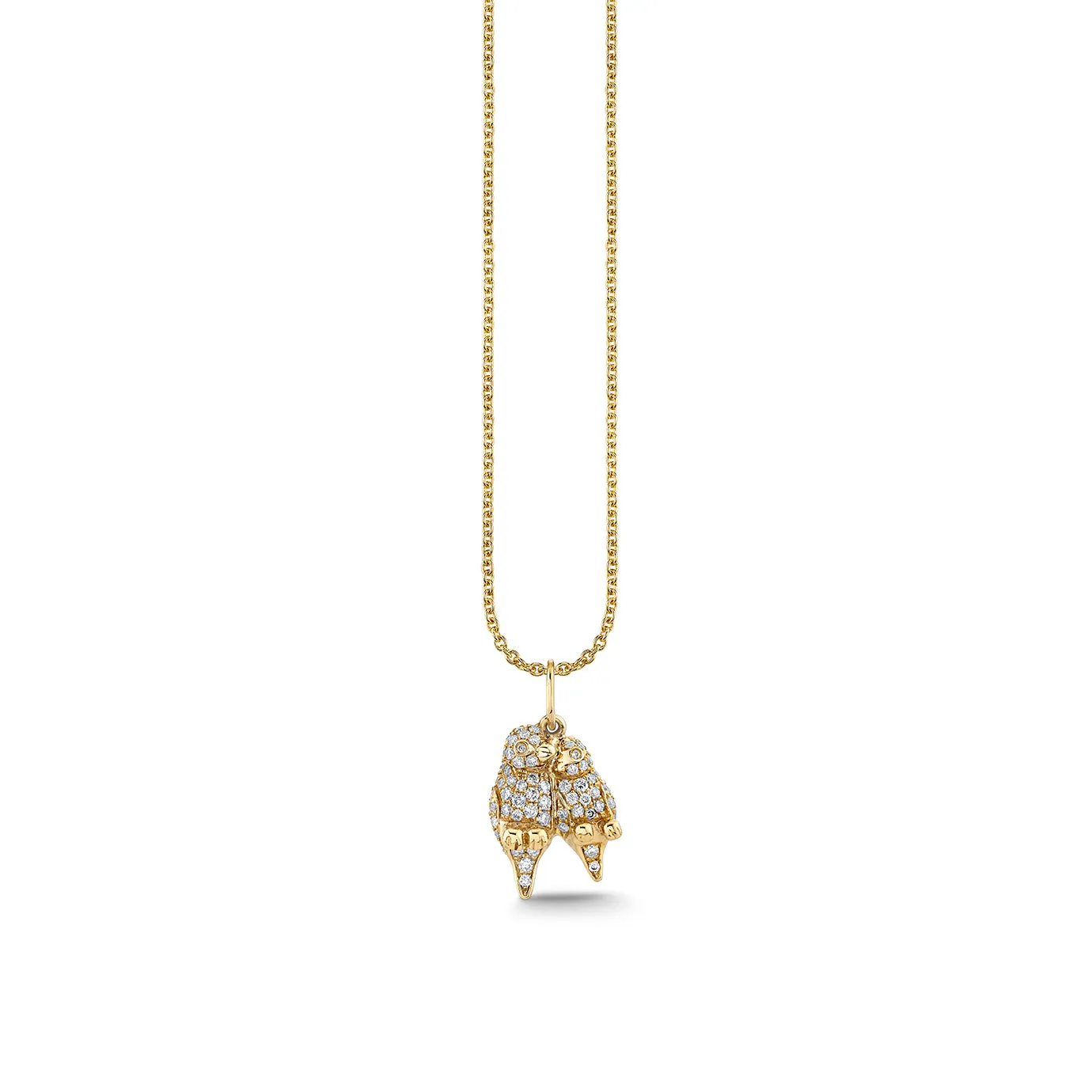 Gold & Diamond Lovebirds Charm