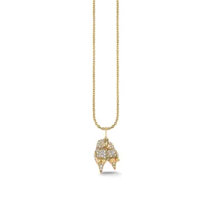 Gold & Diamond Lovebirds Charm