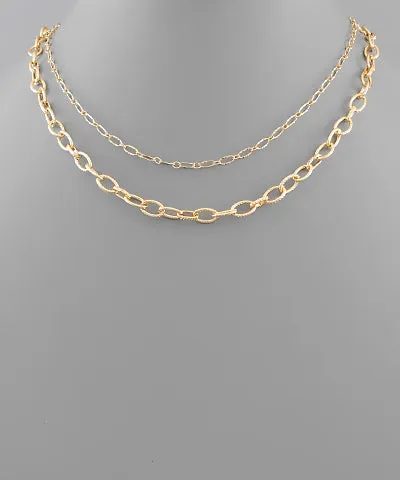 Gold Chain Layer Necklace