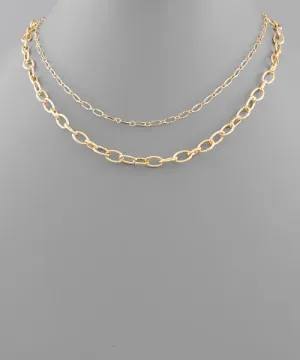 Gold Chain Layer Necklace