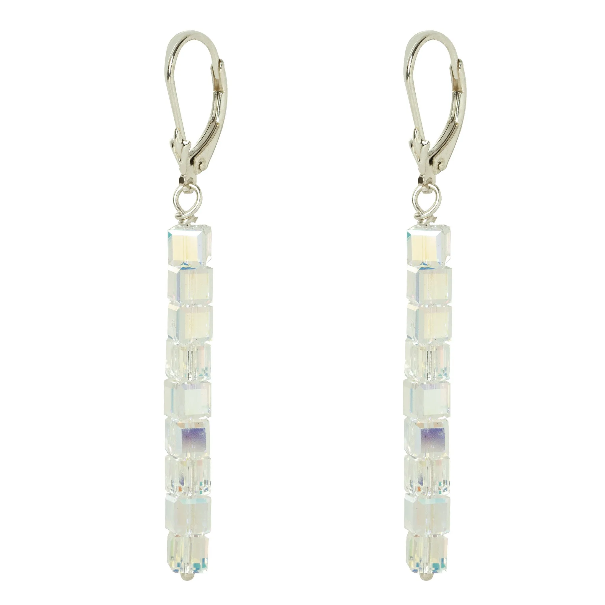 Gold Crystal Line Earrings