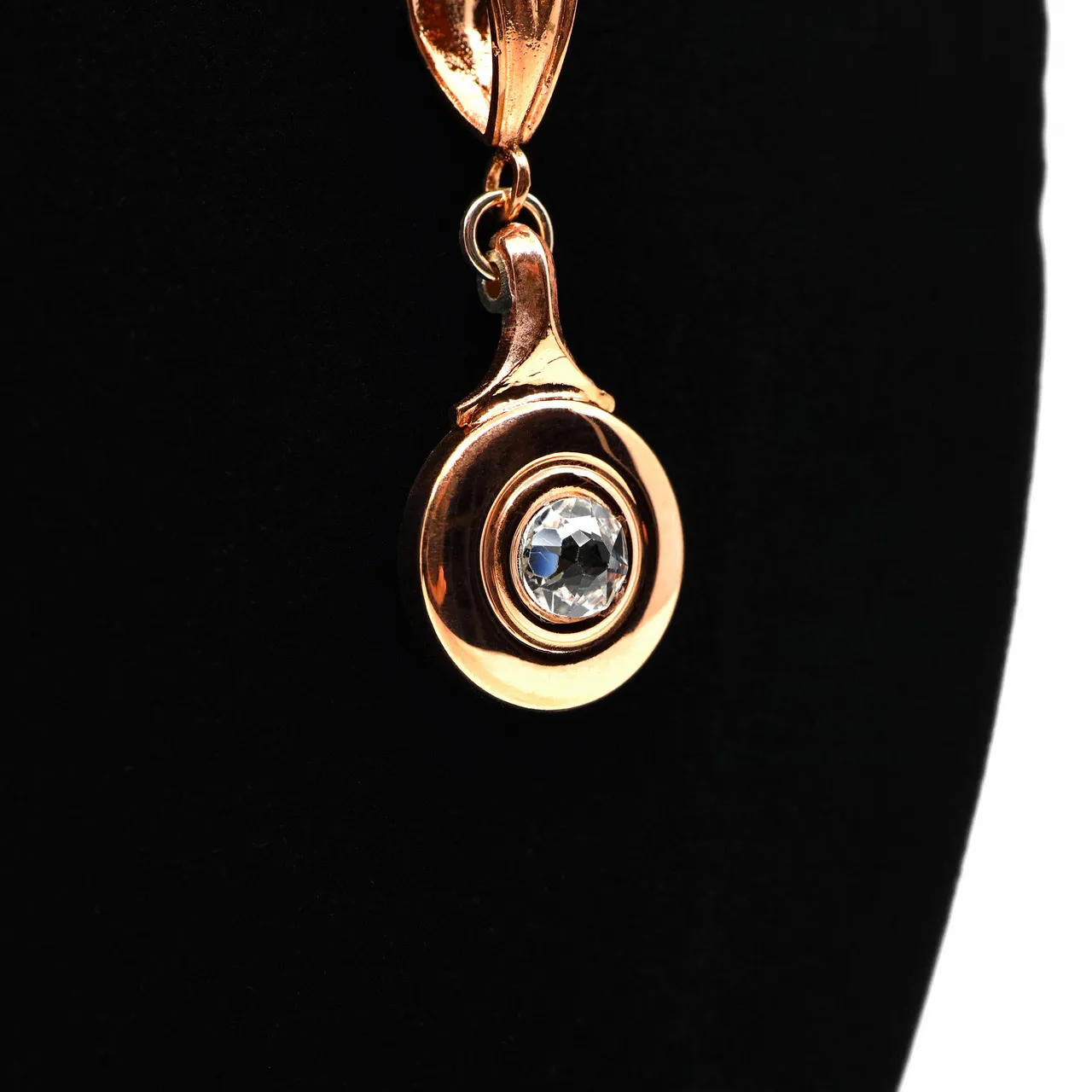 Gold Plated Closed Hole Key Necklace with Decorative Bail by Flute Finery
