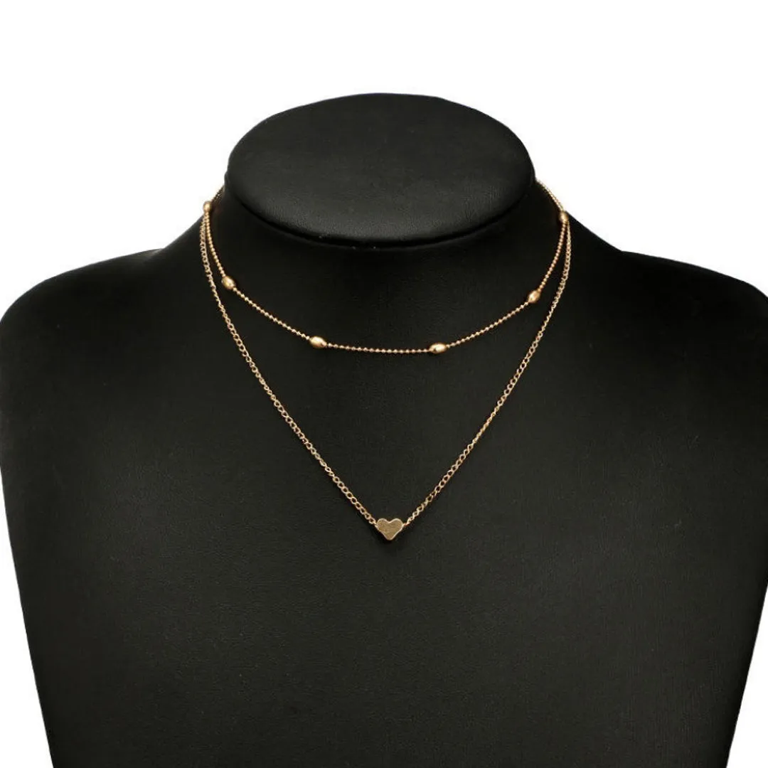 Gold Plated Double Layered Heart Pendant