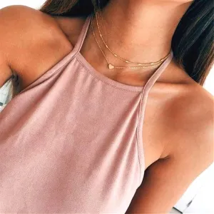 Gold Plated Double Layered Heart Pendant