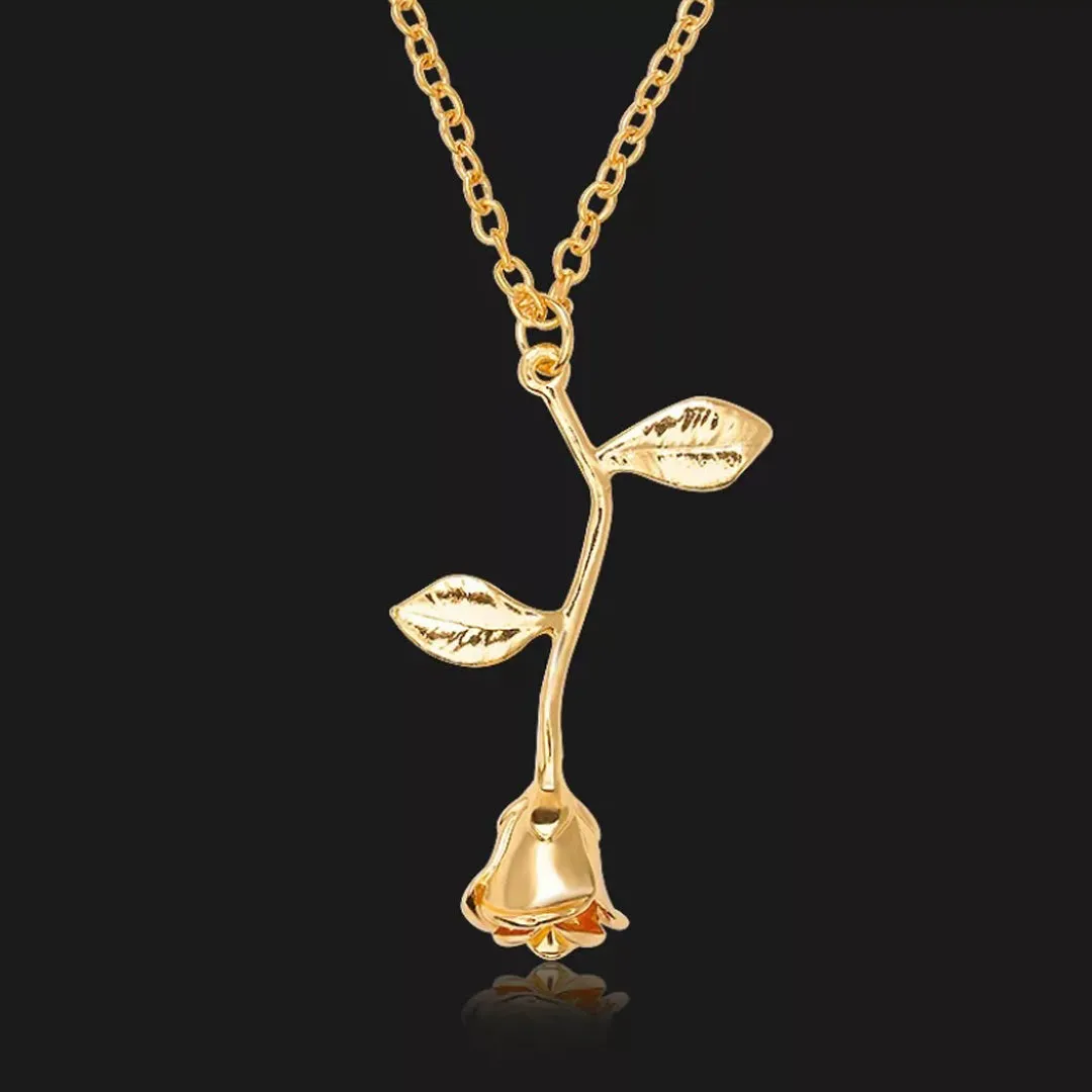 Gold Plated Rose Pendant