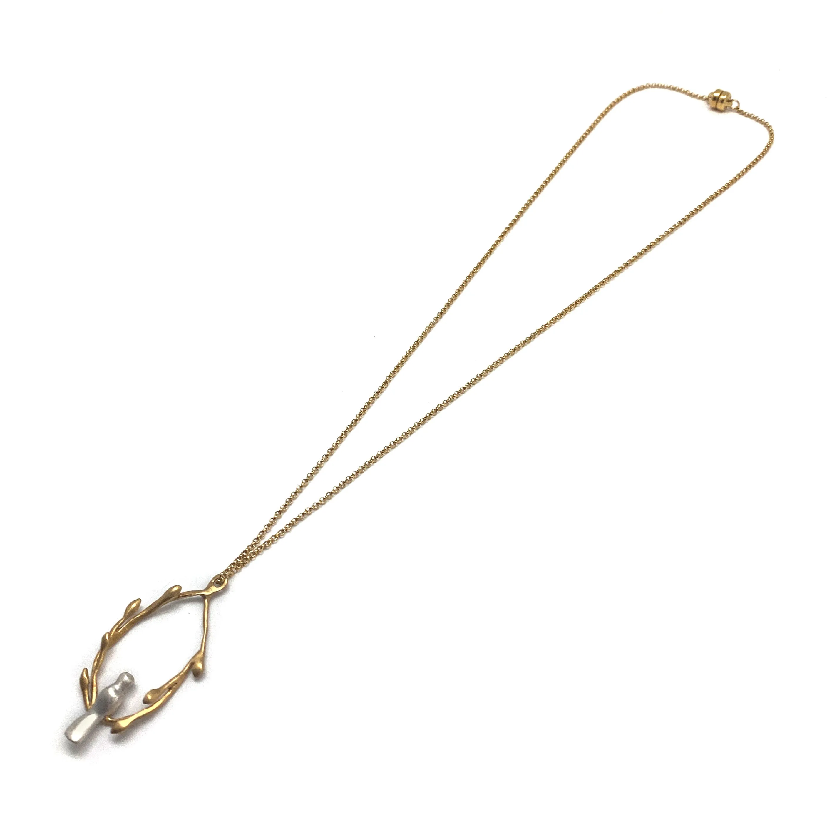 Gold Vermeil Bird Necklace
