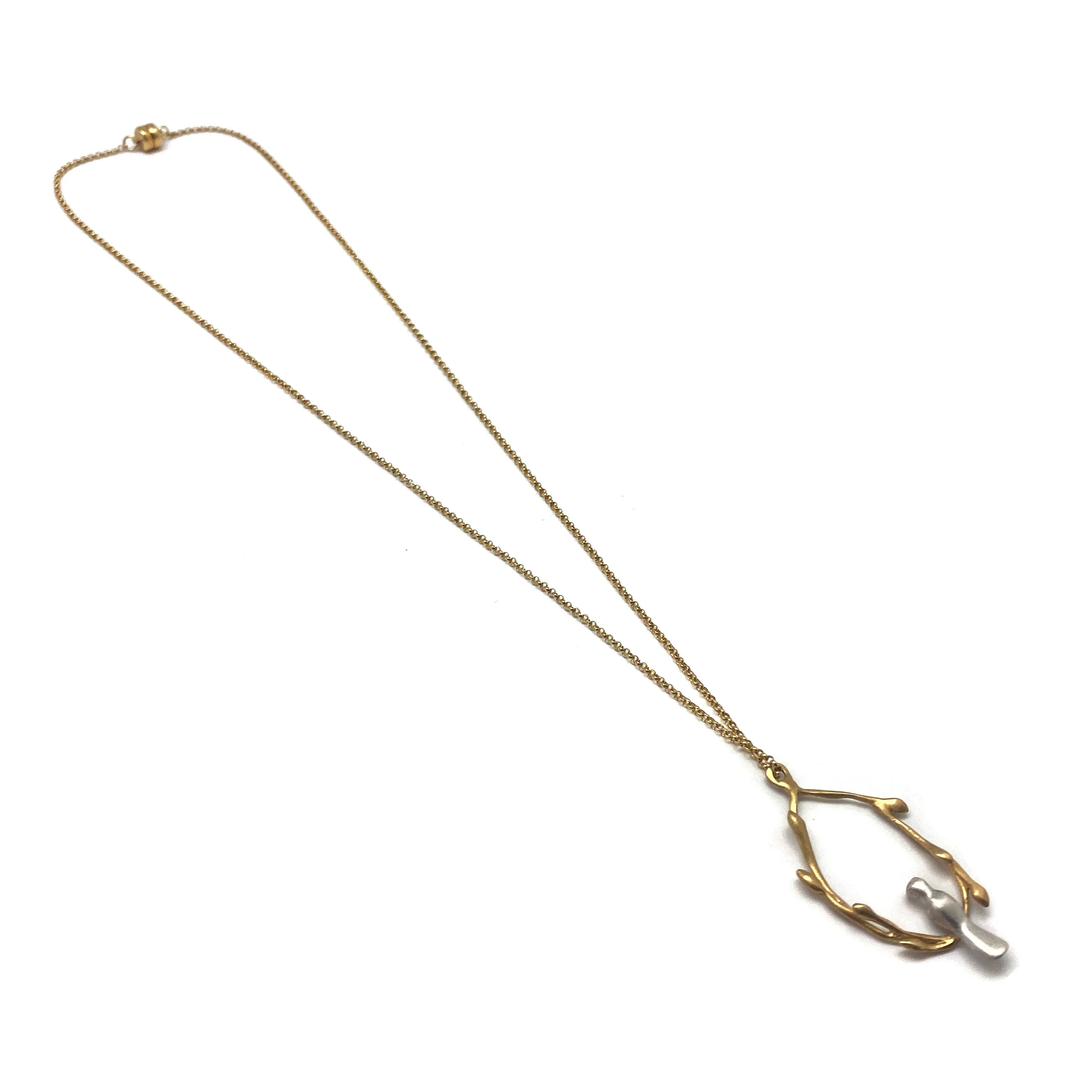 Gold Vermeil Bird Necklace