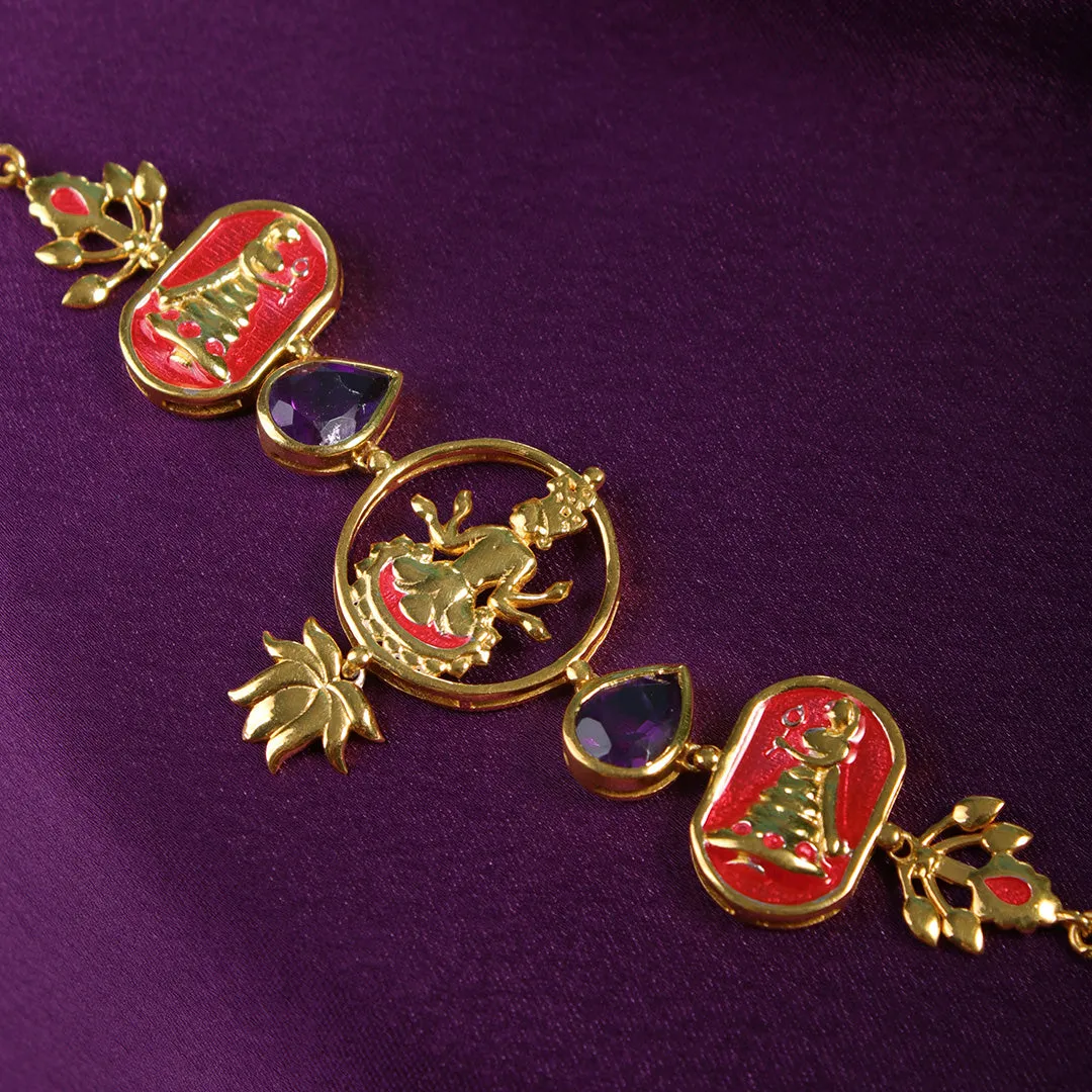 Gopi Krishna Silver Choker Necklace By Moha