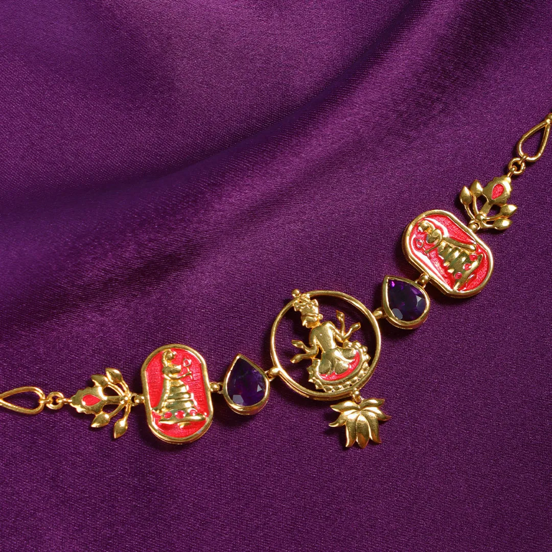 Gopi Krishna Silver Choker Necklace By Moha