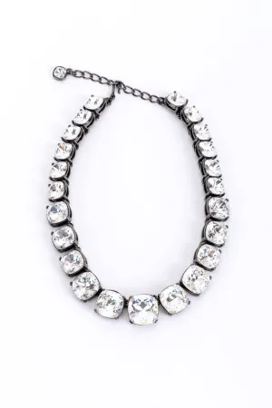 Graduated Crystal Cushion Collar Necklace