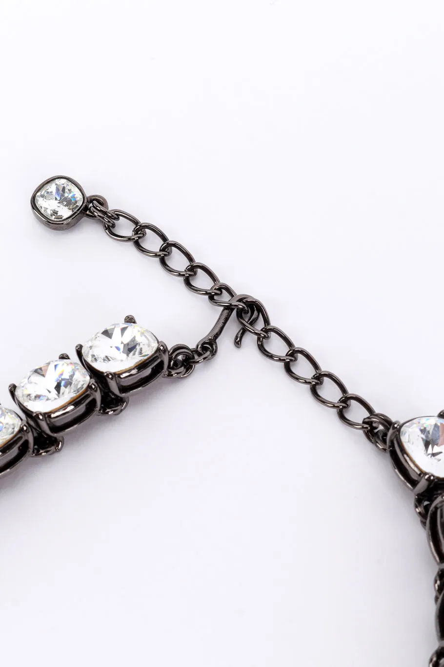 Graduated Crystal Cushion Collar Necklace