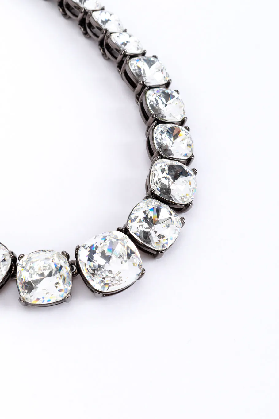 Graduated Crystal Cushion Collar Necklace