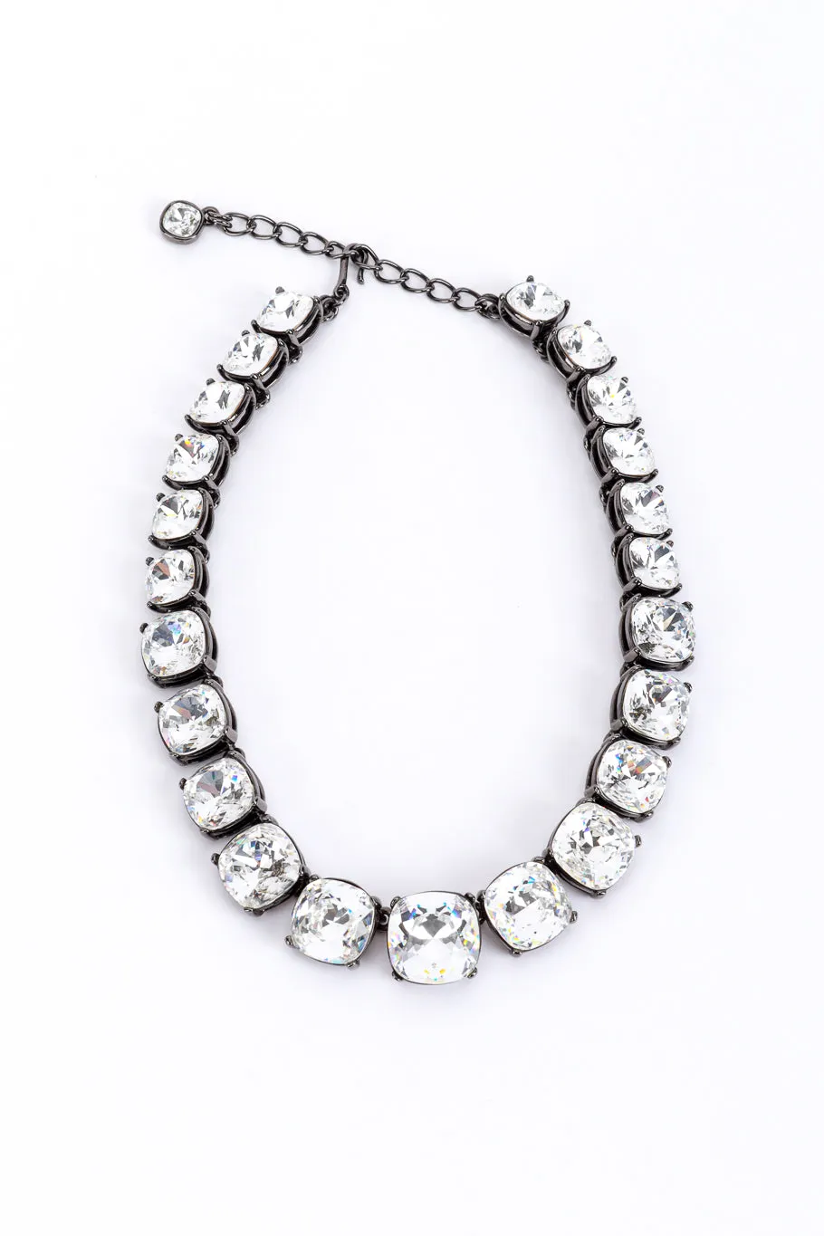Graduated Crystal Cushion Collar Necklace