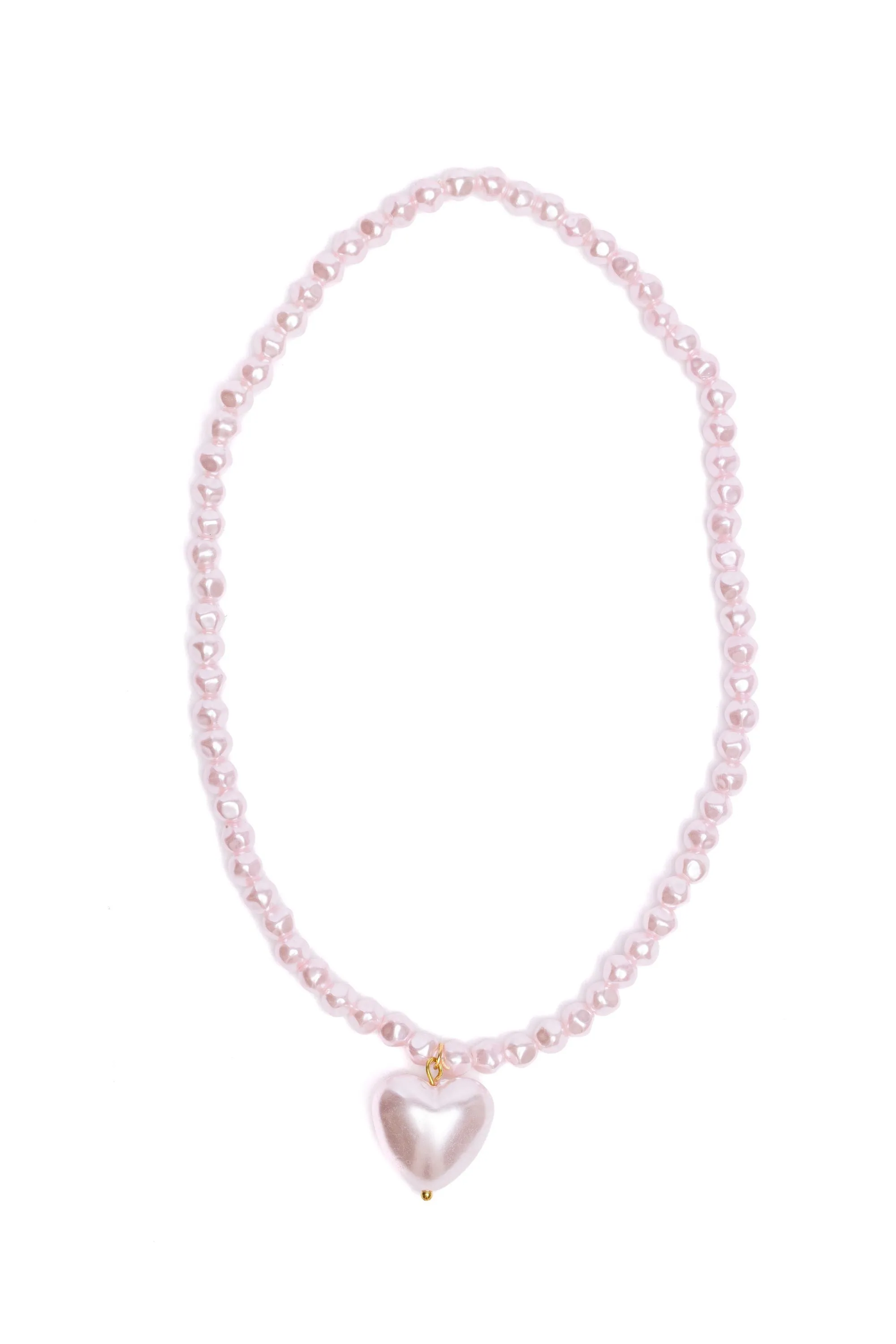 Great Pretenders Pink Pearl Heart Necklace
