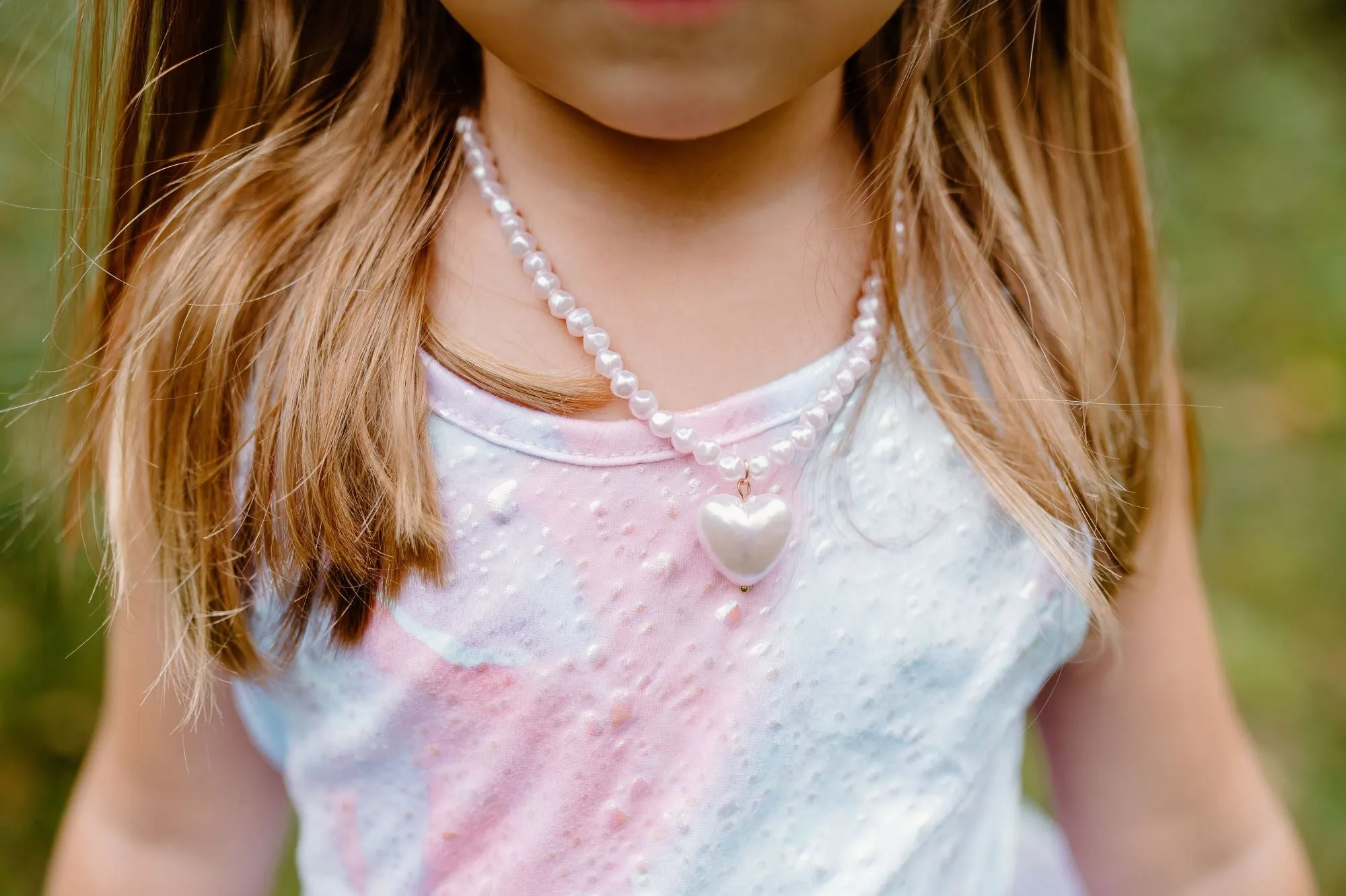 Great Pretenders Pink Pearl Heart Necklace