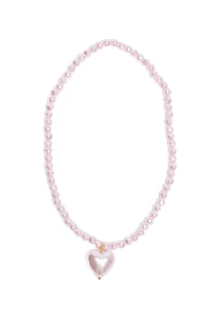 Great Pretenders Pink Pearl Heart Necklace