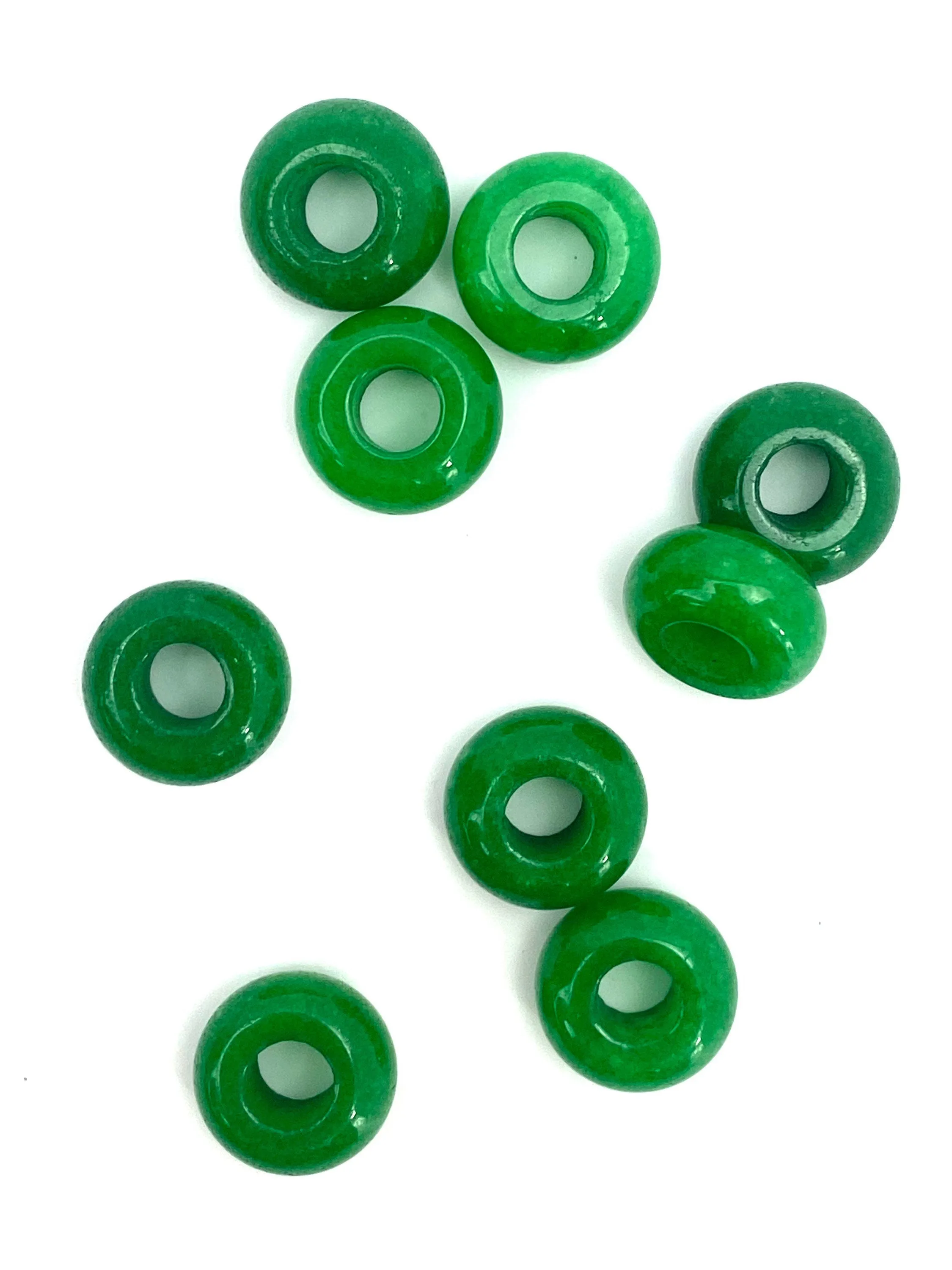 Green Aventurine Donut Jade Beads, Sku#BG79