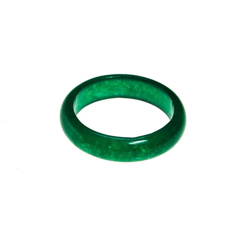 Green Jade Band Ring