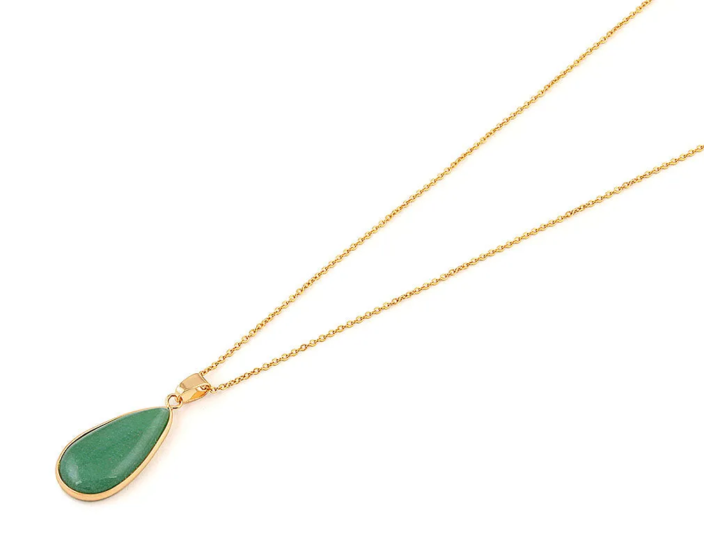 Green jade chain necklace