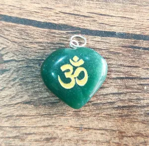 Green Jade stone OM Pendant (Margaj locket)