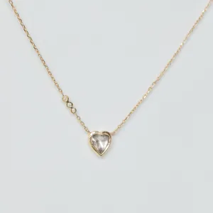 Grey Diamond Heart Necklace