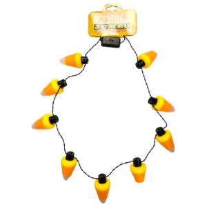 Halloween Jumbo Candy Corn Flashing Necklace