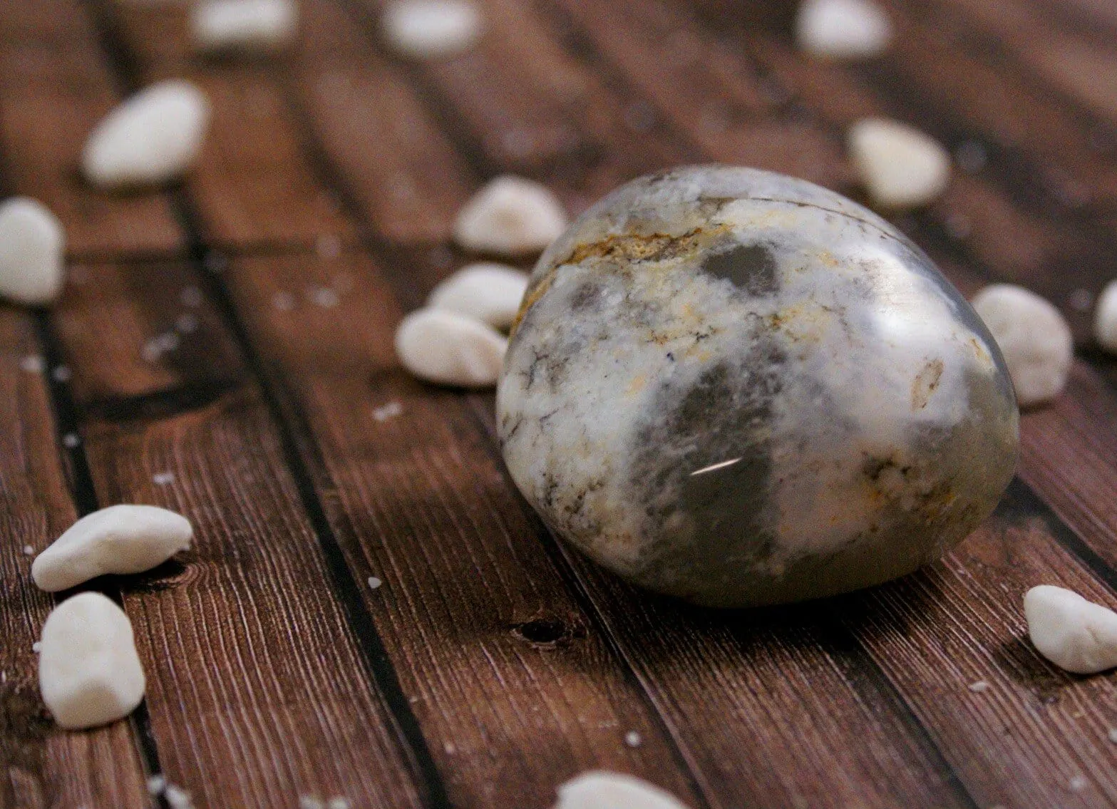 Hand Polished White Agate
