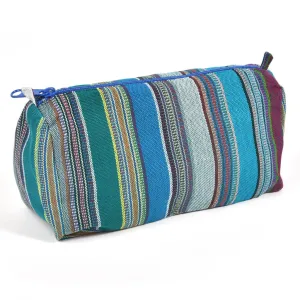 Hand Woven Cosmetic Bag | Quetzal Jade Stripe