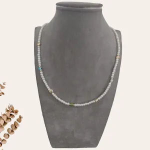 Heart & Eye Pearl Beaded Necklace S-0