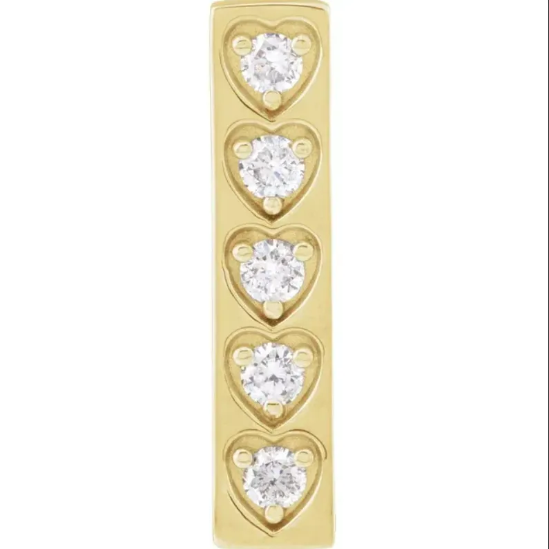 Heart Diamond Bar Pendant