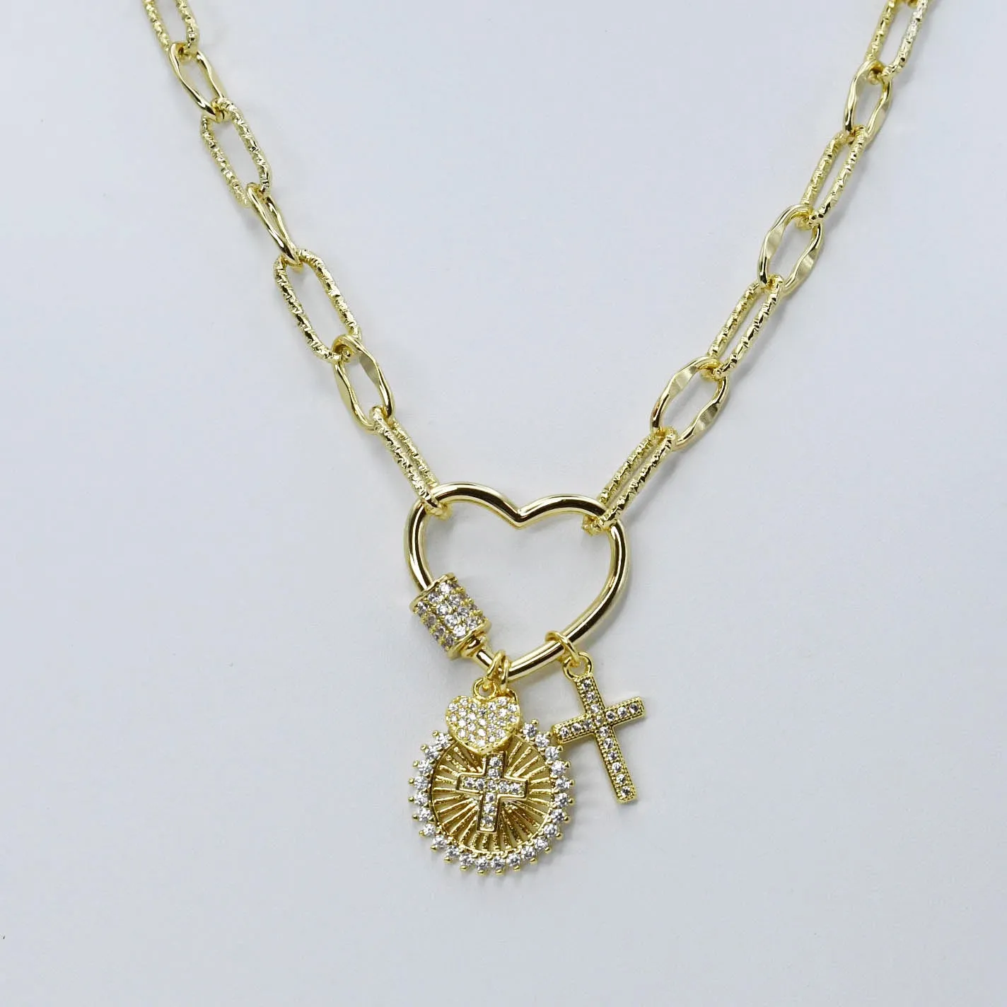 Heart of Faith Gold Necklace