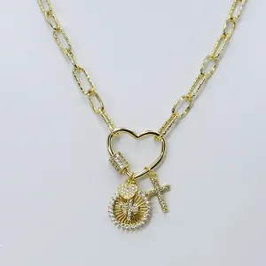 Heart of Faith Gold Necklace