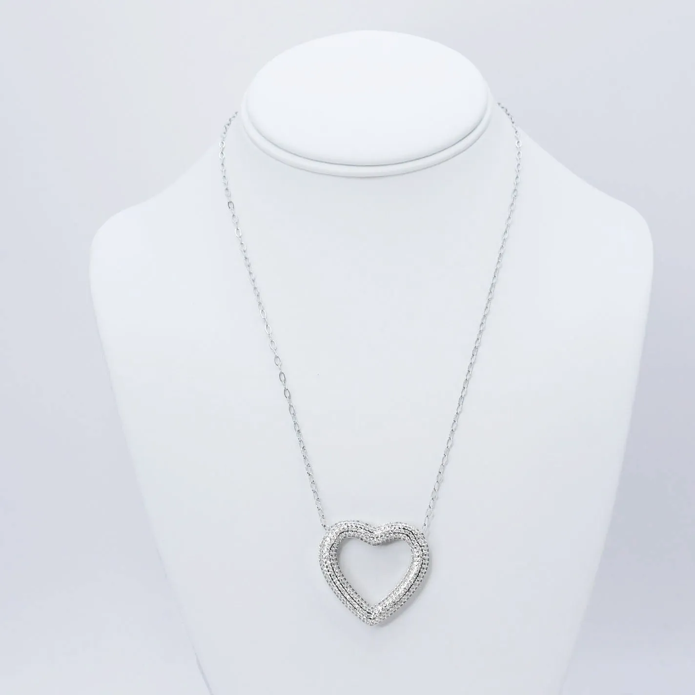 Heart OutlineSilver Necklace