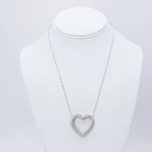 Heart OutlineSilver Necklace