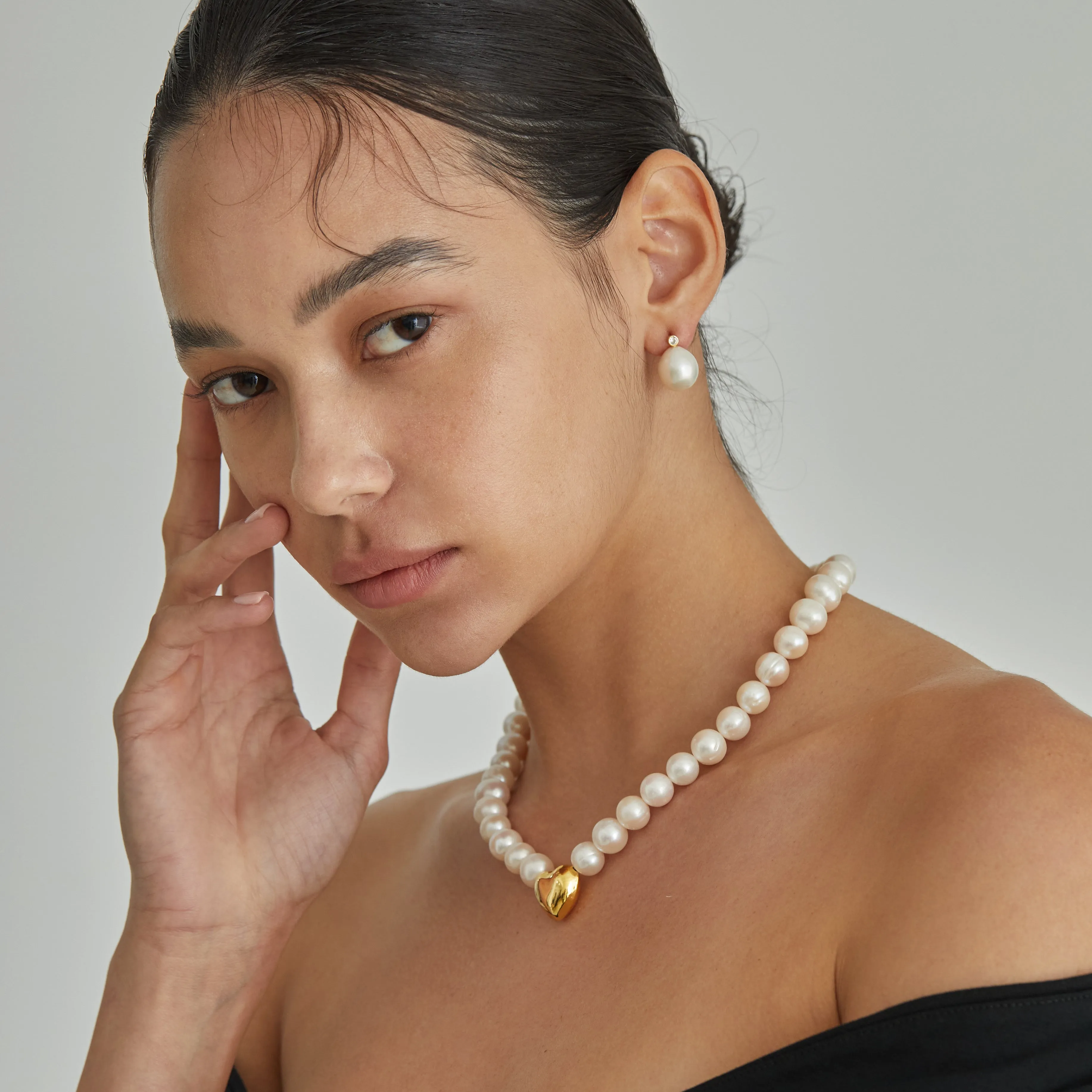 Heart Pearly Necklace