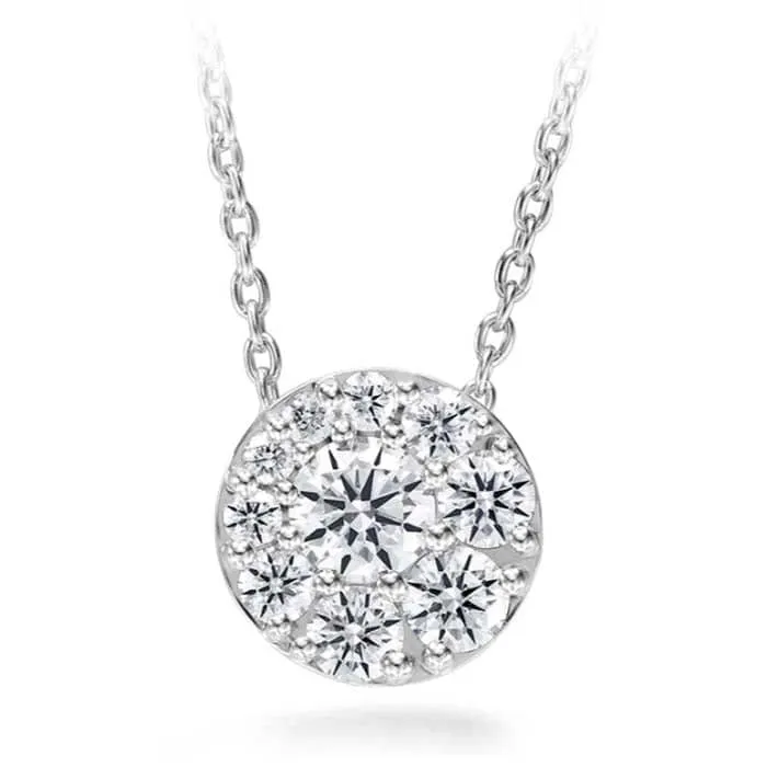 Hearts On Fire 1.50-1.57CTW Tessa Diamond Circle Pendant in 18K White Gold